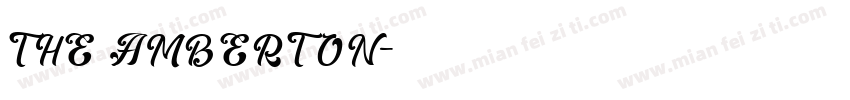 THE AMBERTON字体转换
